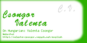 csongor valenta business card